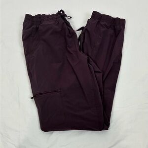 Eddie Bauer Women’s 6 Fleece Lined Pants Purple Tie Waist Outdoorsy Warm Cabin